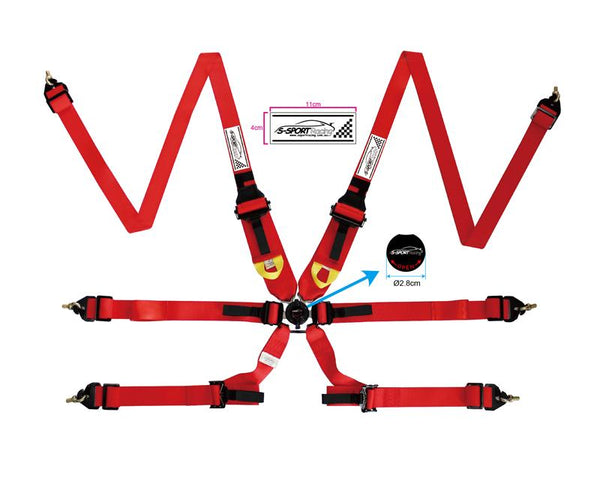 Six Point FIA Approved Racing Harness – S-Sport Racing
