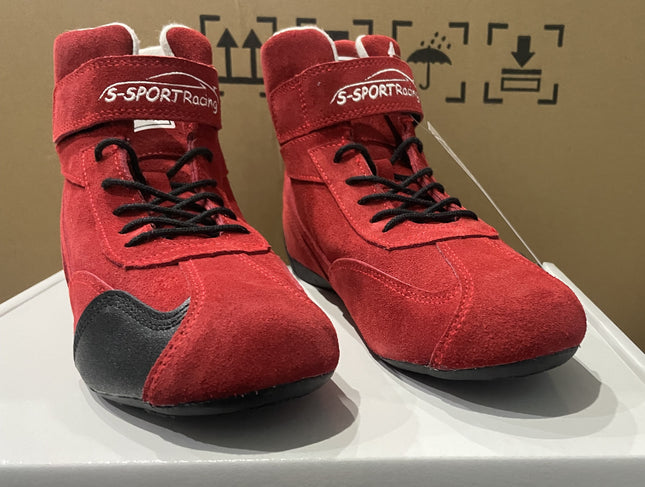 S-Sport Racing FIA Approved Race Boots - Size EU 44 UK9.5 (aus)/US 10.5 in RED Brand NewditionFIA Approved Race Shoes