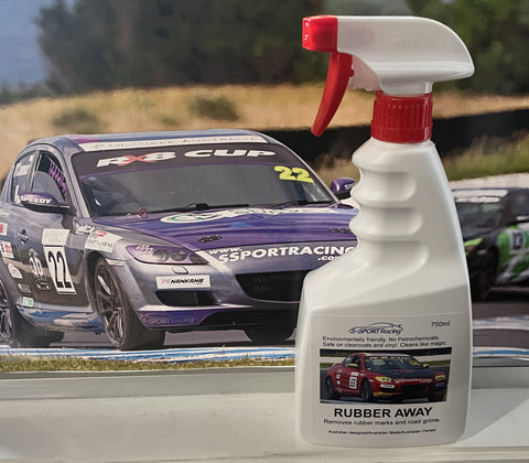 Rubber Away Race Car Cleaning Made Easy