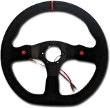 Suede Racecar 350mm Sports Steering Wheel